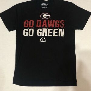 UGA Coca Cola Black and Red Graphic Tee Sz S Go Dawgs Go Green recycled material